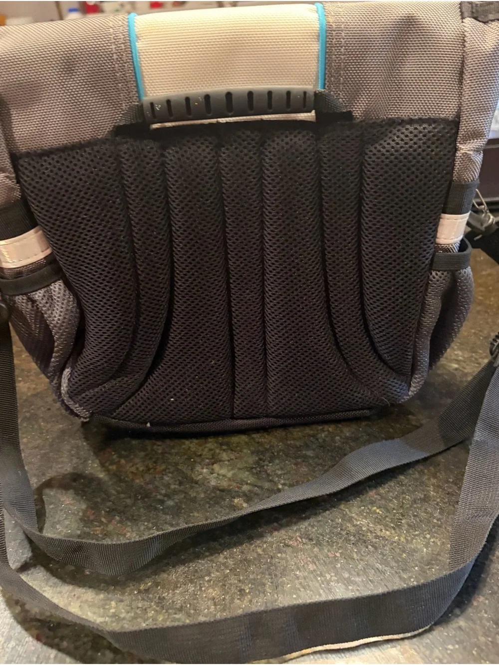 Nintendo Wii Canvas Messenger Bag in Gray, White & Teal Trim